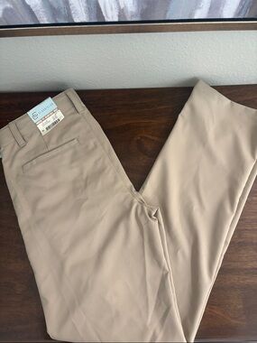 Class Club Beige Straight-Leg Casual Pants